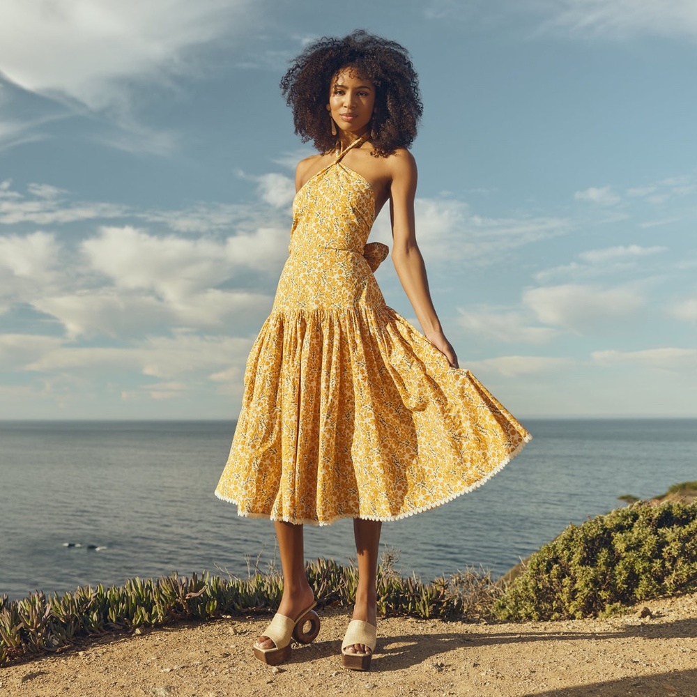 Eddy Midi Halter Dress